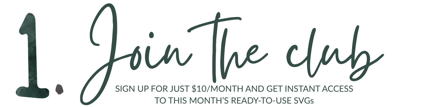 Crafting subscription for sign makers with preview of included SVG designs