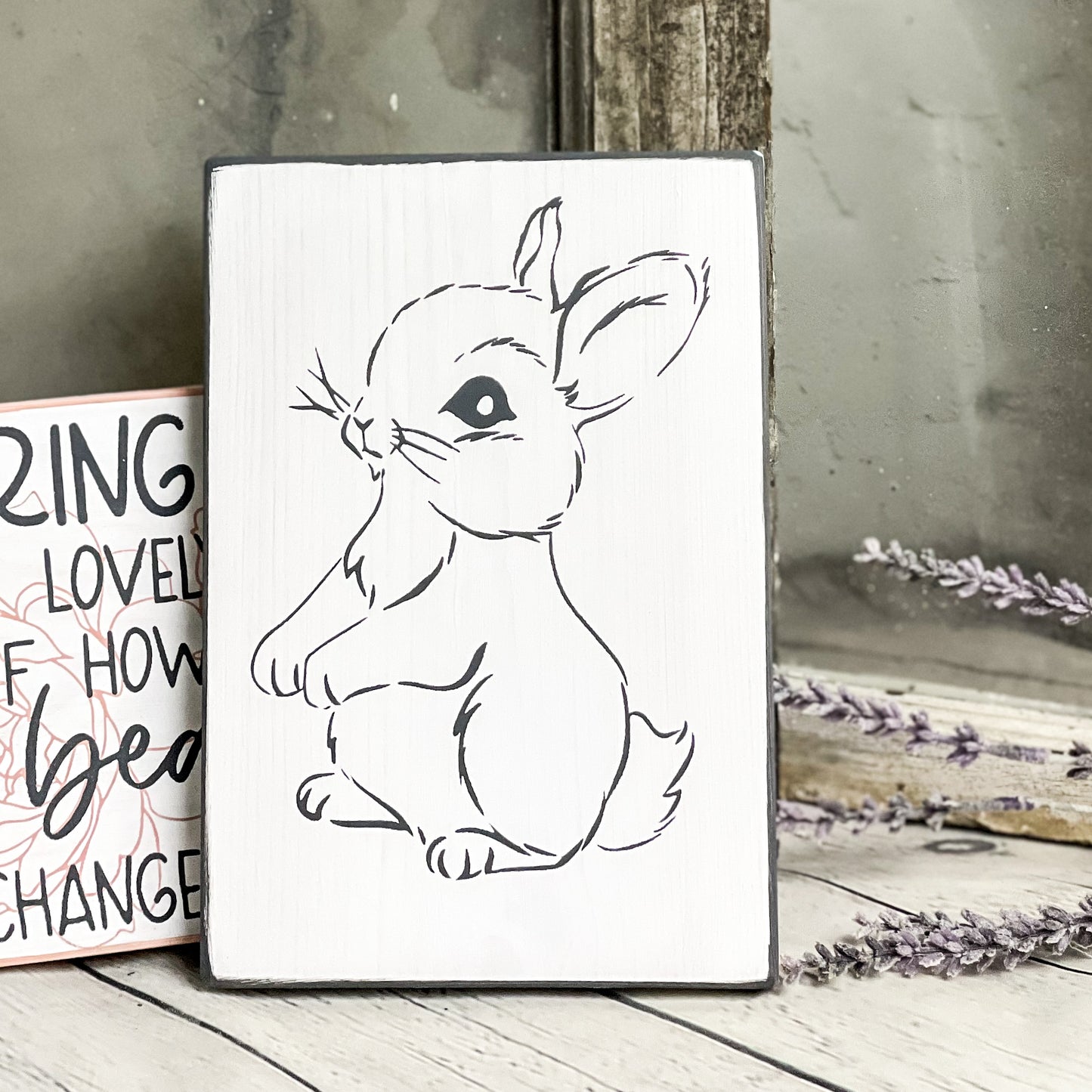 Patty the Bunny - Wood Sign