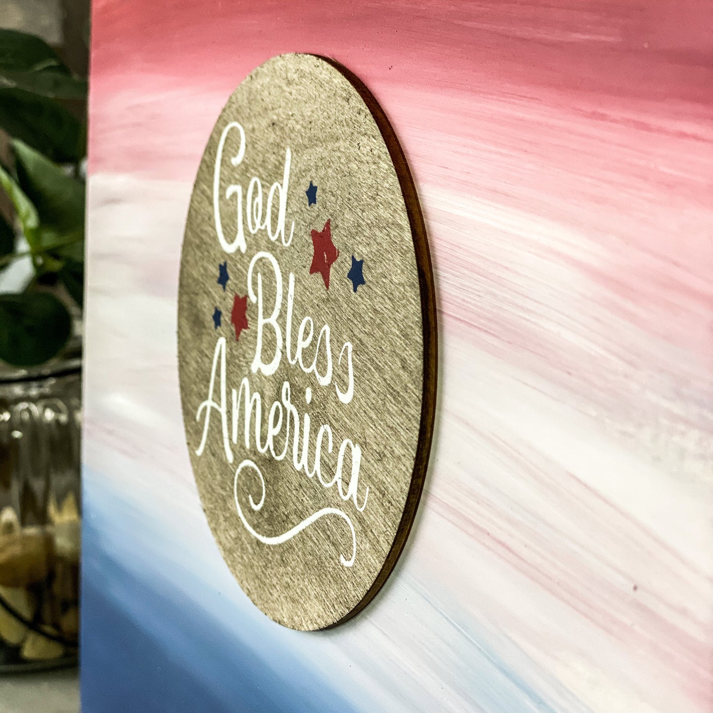 God Bless America Wood Sign