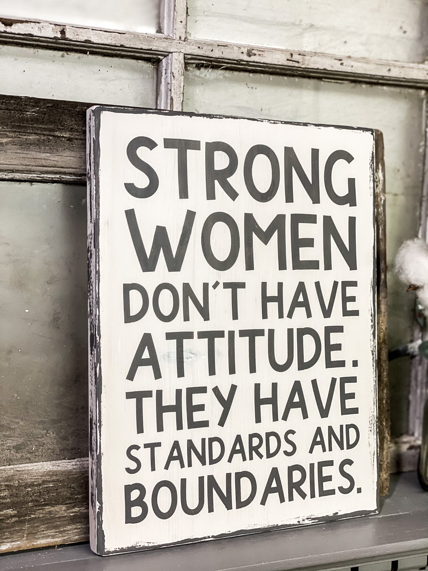 Strong Women . Wood Sign