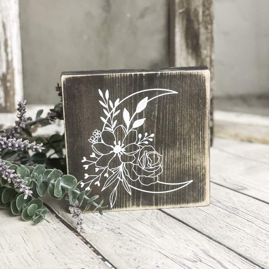 Boho moon - Mini Wood Sign