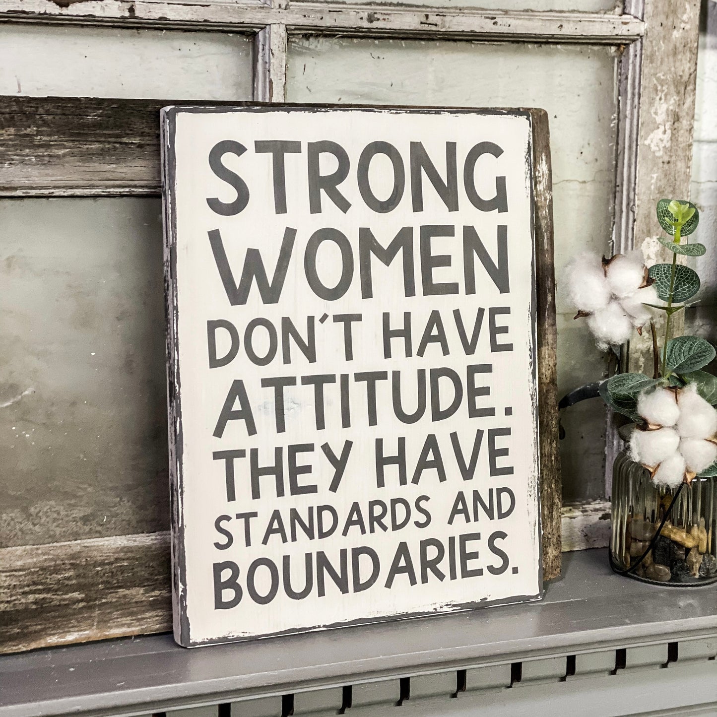 Strong Women . Wood Sign