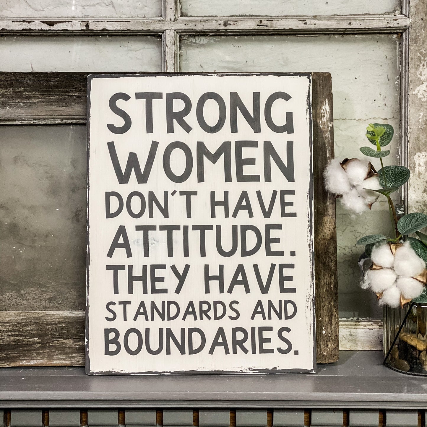 Strong Women . Wood Sign