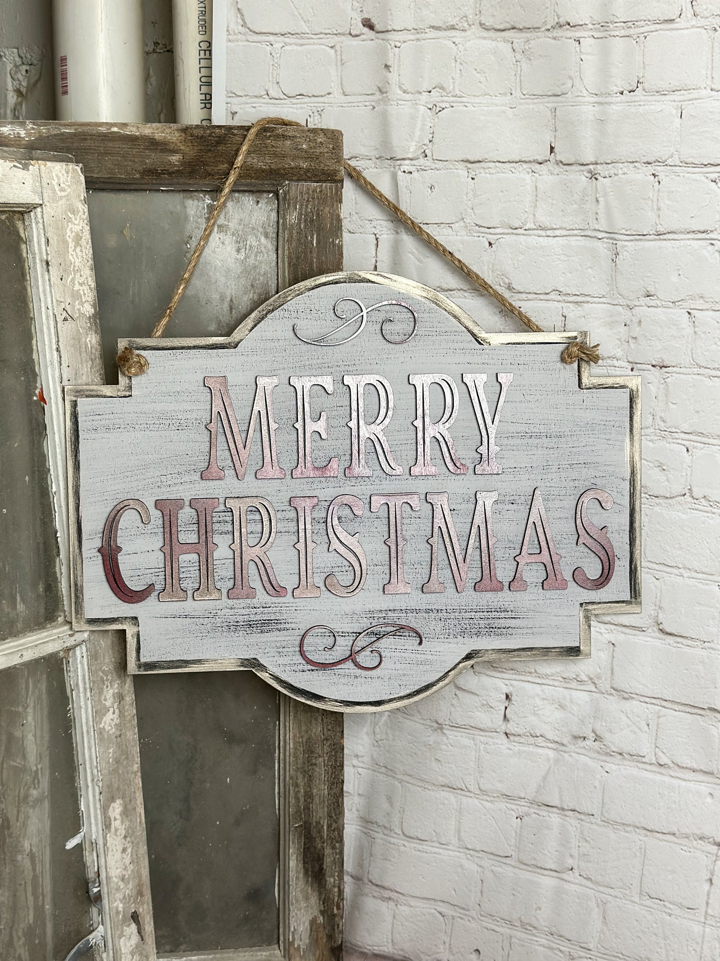 Merry Christmas Vintage - Door Hanger