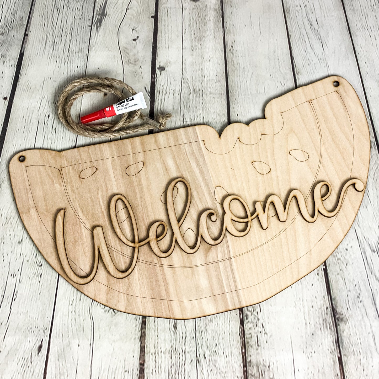 Watermelon Welcome Door Hanger - BLANK