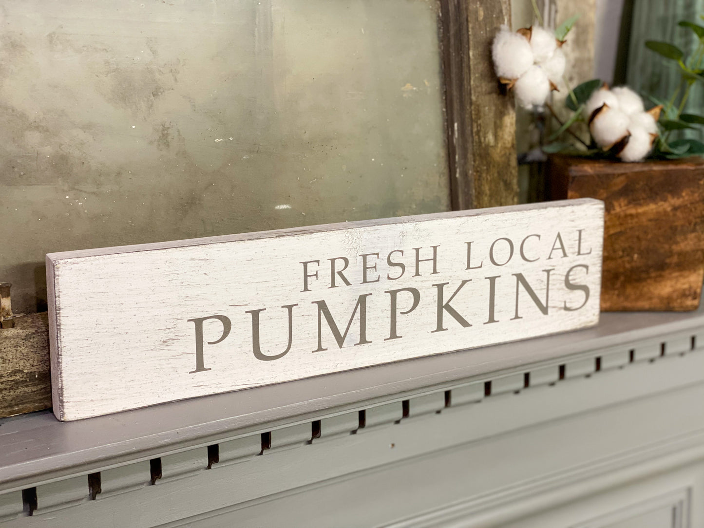Fresh Local Pumpkin Wood Sign