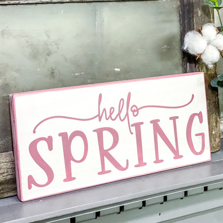 Hello Spring - Wood Sign