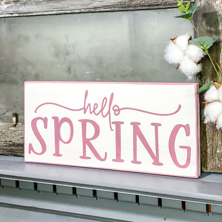 Hello Spring - Wood Sign