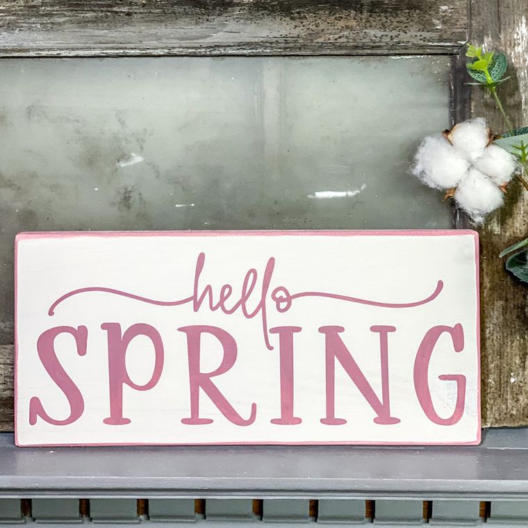 Hello Spring - Wood Sign